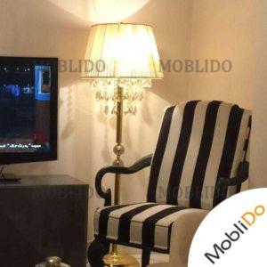 لوستر استیل همراه با آباژور ایستاده