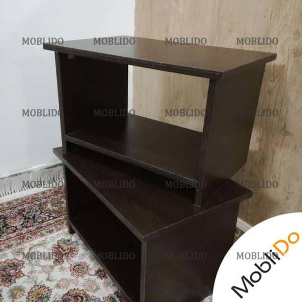 میز جلو مبلی با چهار عسلی قهوه ای رنگ