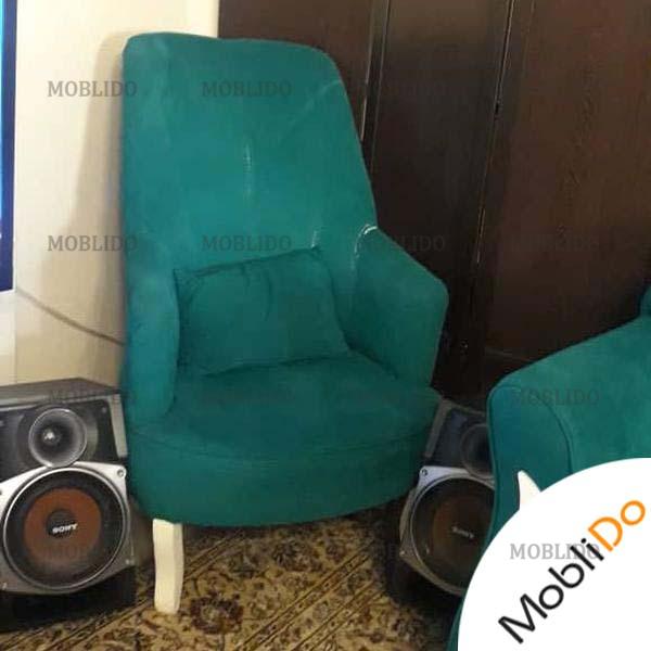 مبلمان راحتی هفت نفره آبی زیبا
