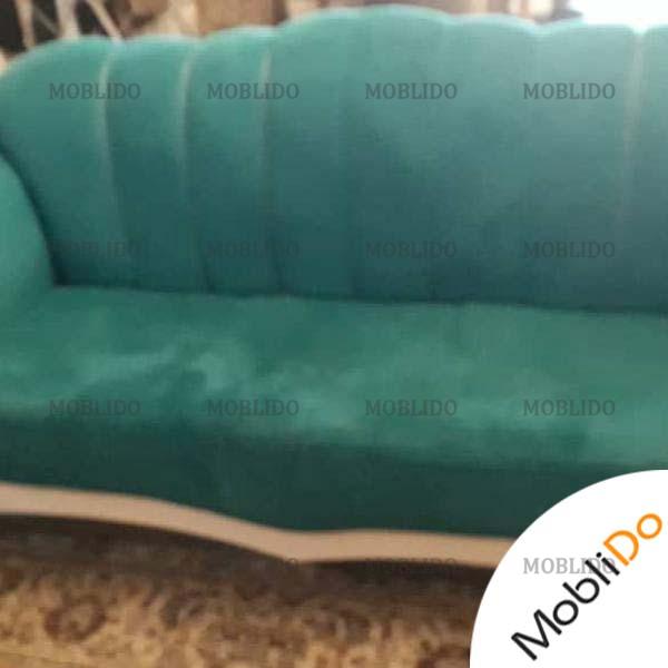 مبلمان راحتی هفت نفره آبی زیبا