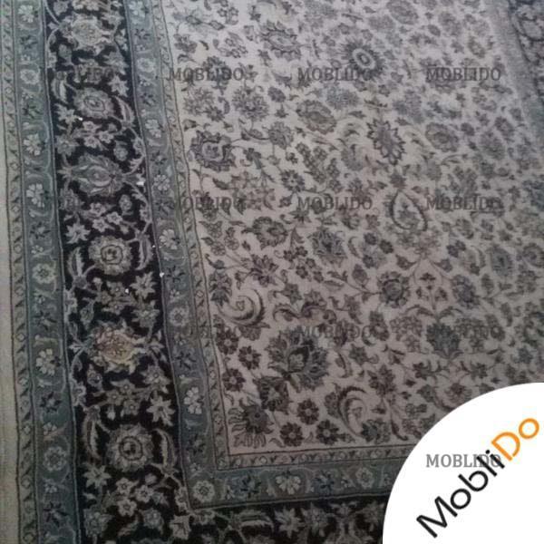 فرش ۶ متری کرم سورمه ای