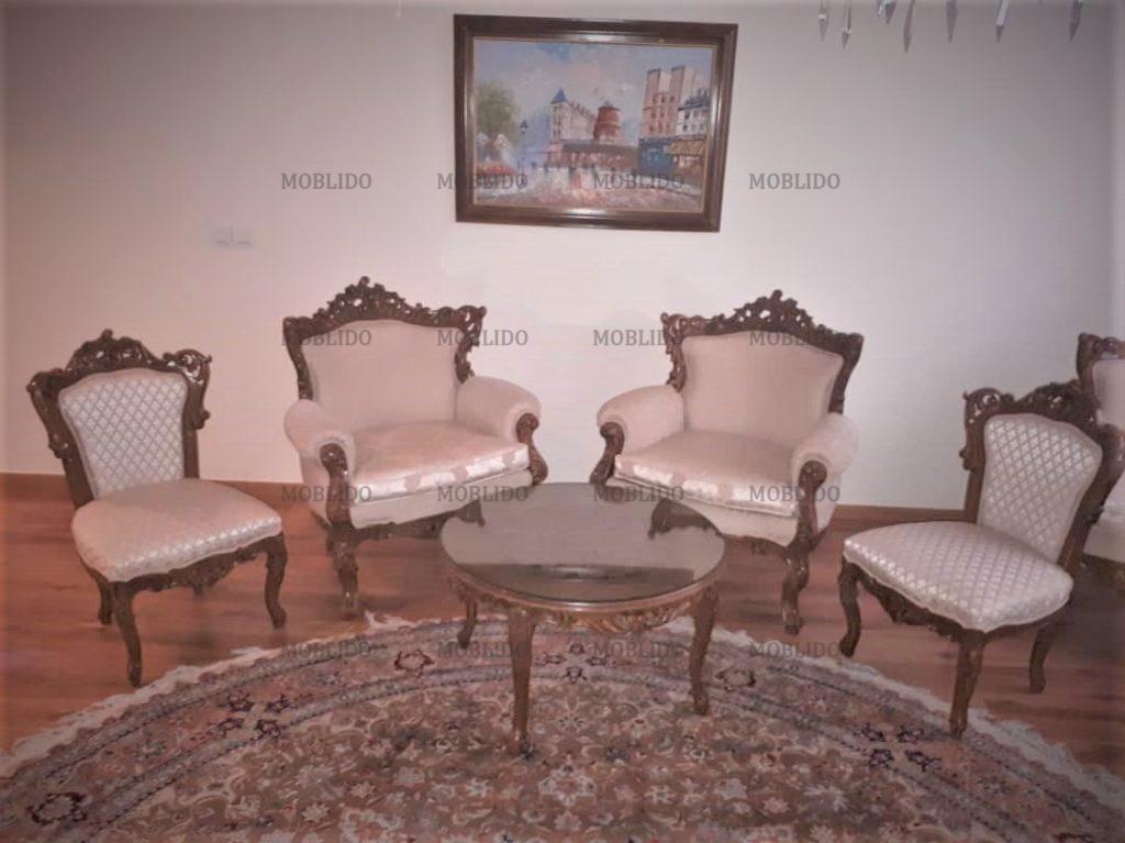 سرویس مبلمان ۹ نفره استیل تمام چوب