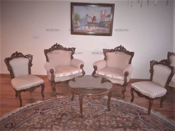 سرویس مبلمان ۹ نفره استیل تمام چوب