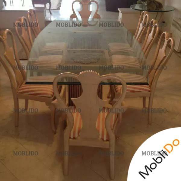 میز ناهارخوری پایه سنگی