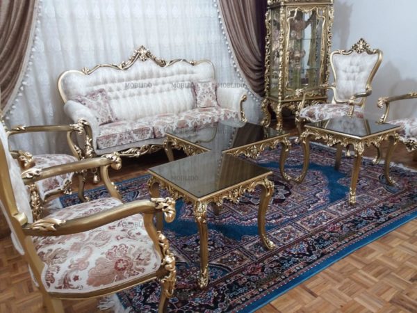 مبل استیل و میز ناهار خوری ۸ نفره