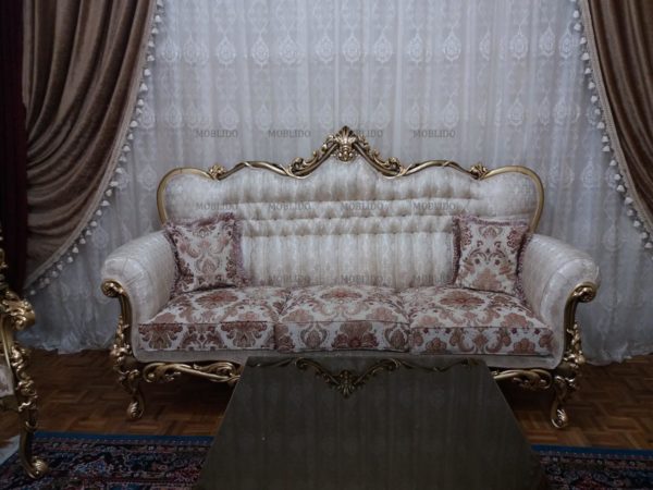 مبل استیل و میز ناهار خوری ۸ نفره