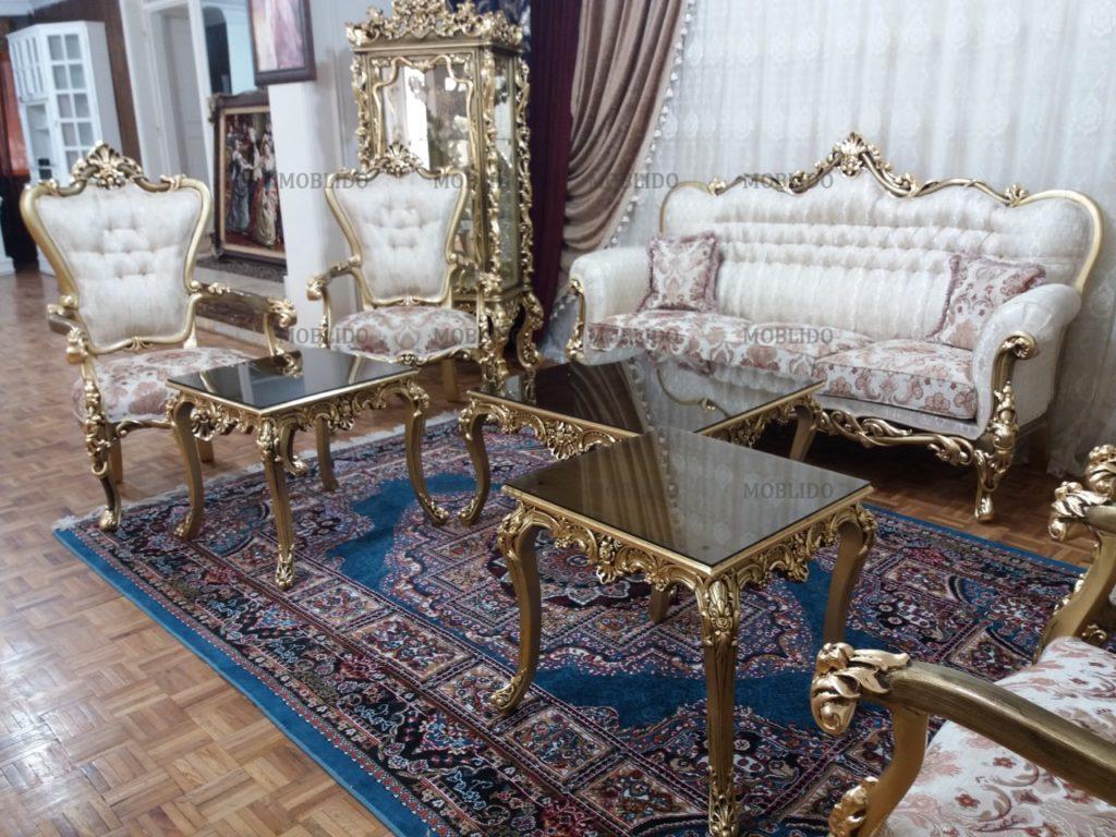 مبل استیل و میز ناهار خوری ۸ نفره