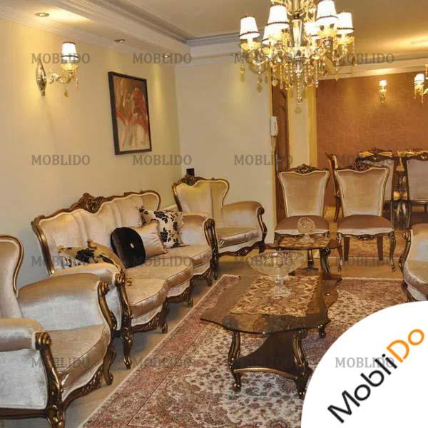 مبل استیل و میز ناهار خوری در حد نو