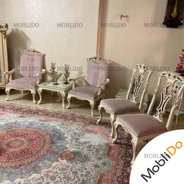 مبلمان نیمه استیل ۷ نفره بسیار زیبا