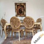 میز ناهارخوری ۶ نفره با ۴ عدد صندلی شرکتی