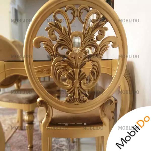 میز ناهارخوری ۶ نفره با ۴ عدد صندلی شرکتی