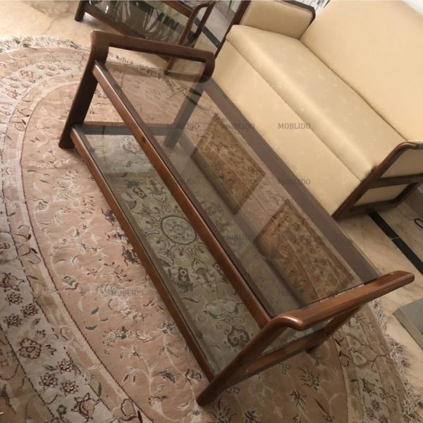 مبل ۶ نفره سالم چوب راش در حد نو