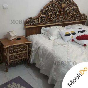 تخت خواب چوب راش