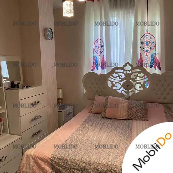 سرویس کامل تخت خواب سفید شیک