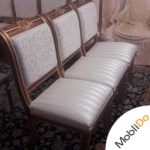 میز نهار خوری ۸ نفر بازسازی شده پارچه ترک چوب گردو