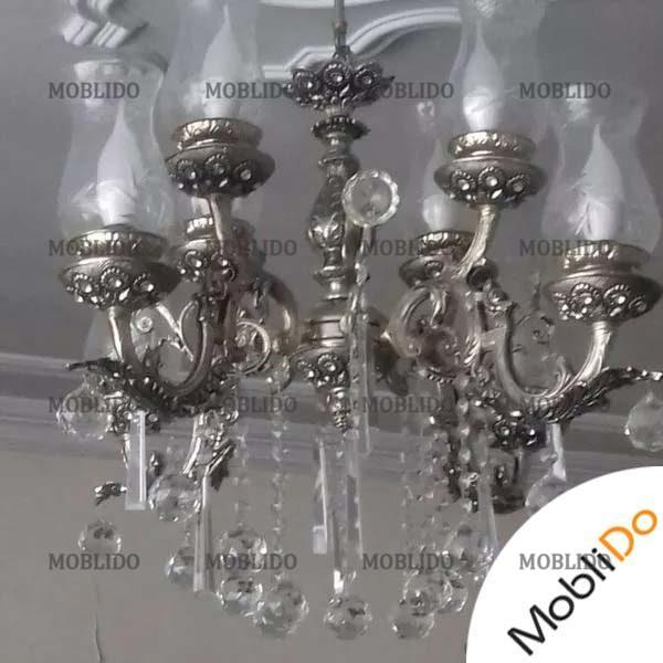 لوستر چهارشاخه برنز قشنگ