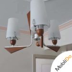 ۳ عدد لوستر ۳ شاخه حبابی زیبا
