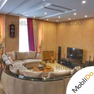 مبلمان یو شکل راحت و زیبا