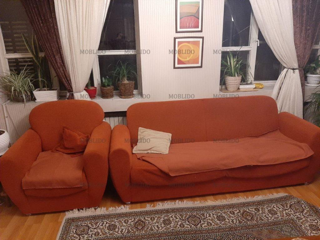ست مبل ۷ نفره ترکیه ای اصل تخت خواب شو دست دوم