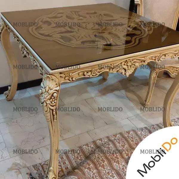 میز ناهارخوری چوبی سلطنتی
