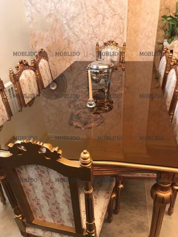 مبلمان استیل ۹ نفره به همراه میز ناهار خوری ۸ نفره
