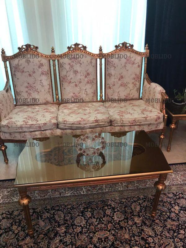 مبلمان استیل ۹ نفره به همراه میز ناهار خوری ۸ نفره