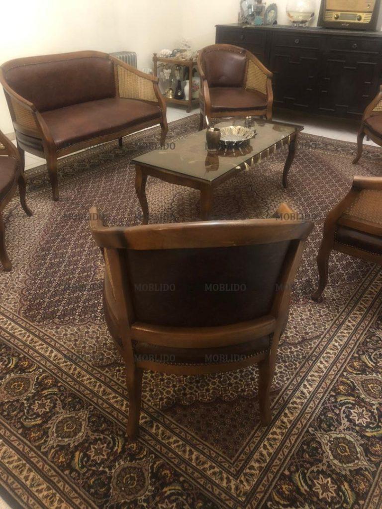 مبلمان چرمی قدیمی
