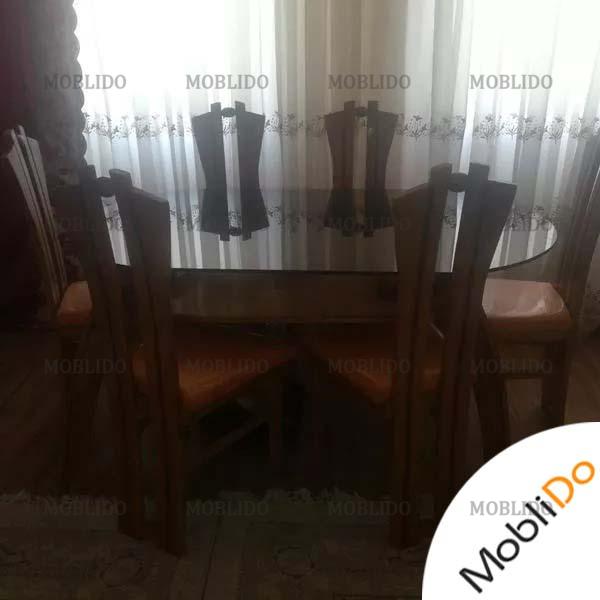 میز نهارخوری چوبی ۶نفره