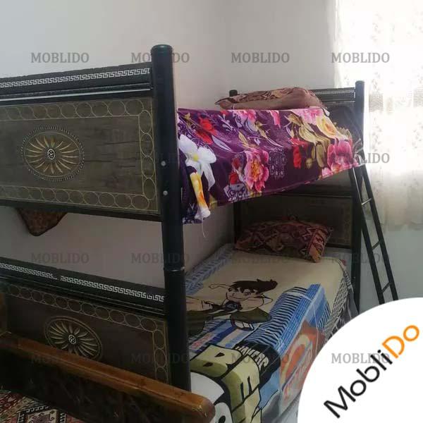 تخت دوطبقه همراه با تشک