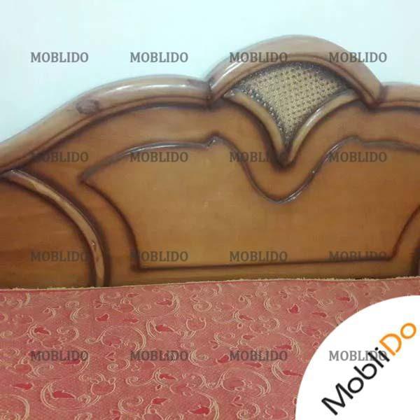 تخت چوبی دونفره همراه تشک طرح حصیری