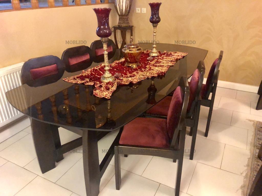 مبلمان هفت نفره با میز ناهارخوری