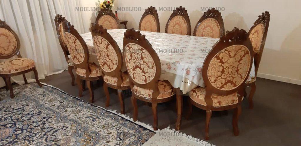 سرویس ۱۲ نفره ناهارخوری و ۹ نفره کاناپه و تک