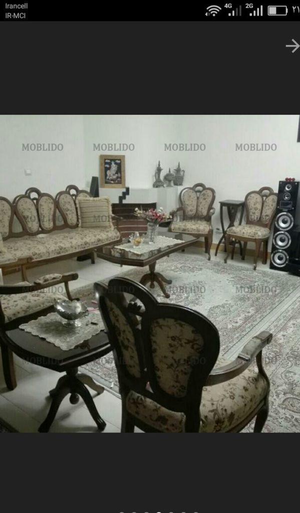 مبل ۷نفره و ناهار خوری ۱۰نفره ، چوب گردو
