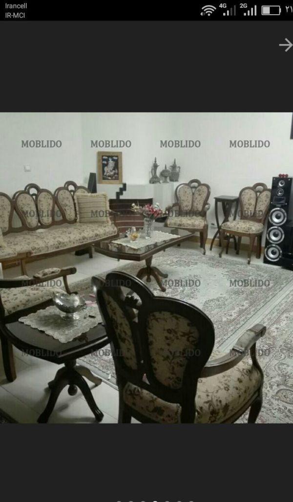 مبل ۷نفره و ناهار خوری ۱۰نفره ، چوب گردو
