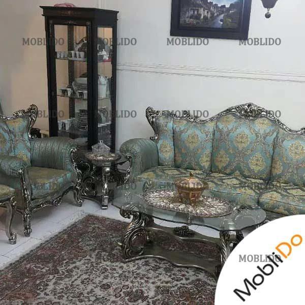 مبل استیل سلطنتی ۹ نفره، سرویس کامل