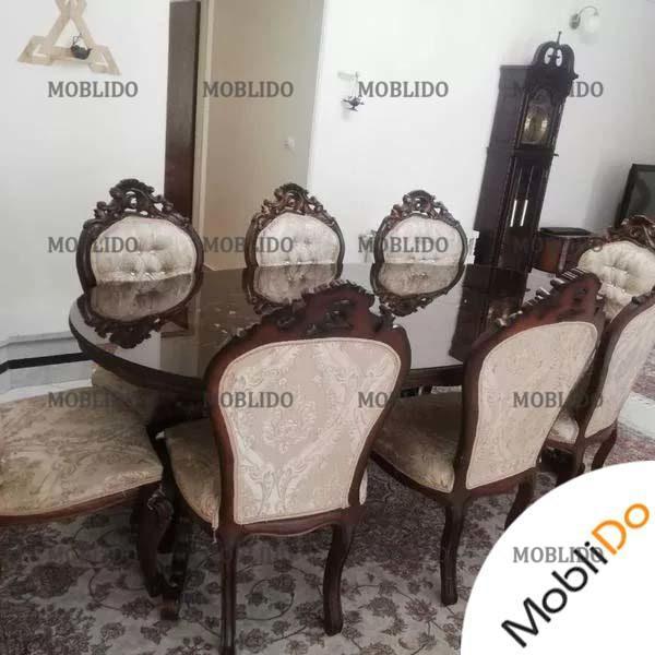 مبلمان استیل ۹ نفره با نهار خوری ۸ نفره