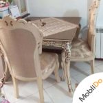 مبلمان استیل کلاسیک همراه با میز نهار خوری نوعه نو