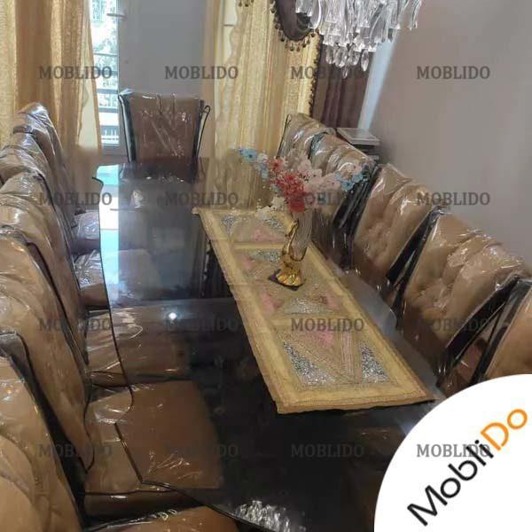 مبلمان استیل در حد به همراه میز ناهارخوری ۱۲ نفره