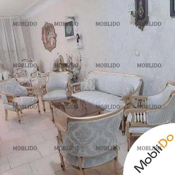 مبلمان ۷ نفره استیل بسیار عالی