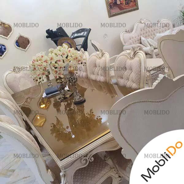 مبلمان ۹ نفره با نهارخوری زیبا