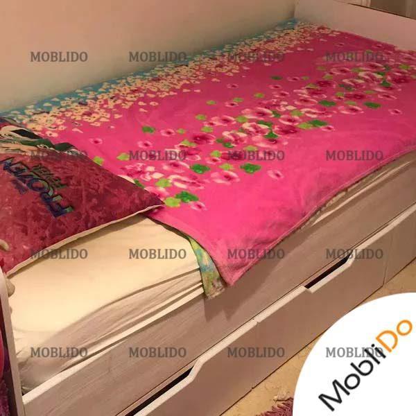 تختخواب یکنفره بهمراه تشک نو