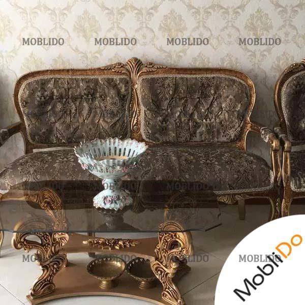 مبلمان ٩ نفره استیل، به همراه میز وسط
