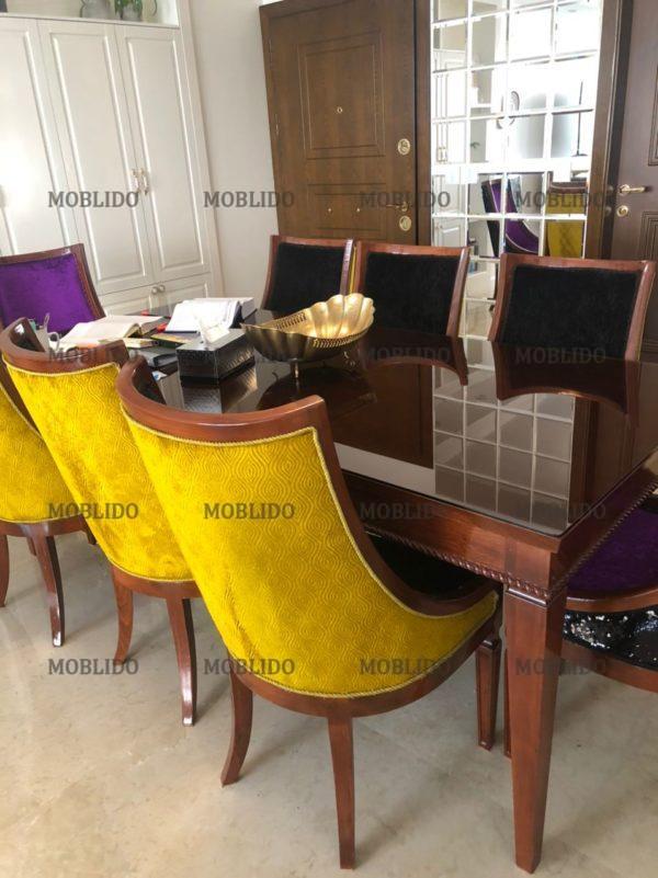 مبل ٨ نفره و میز غذاخورى ٨ نفره