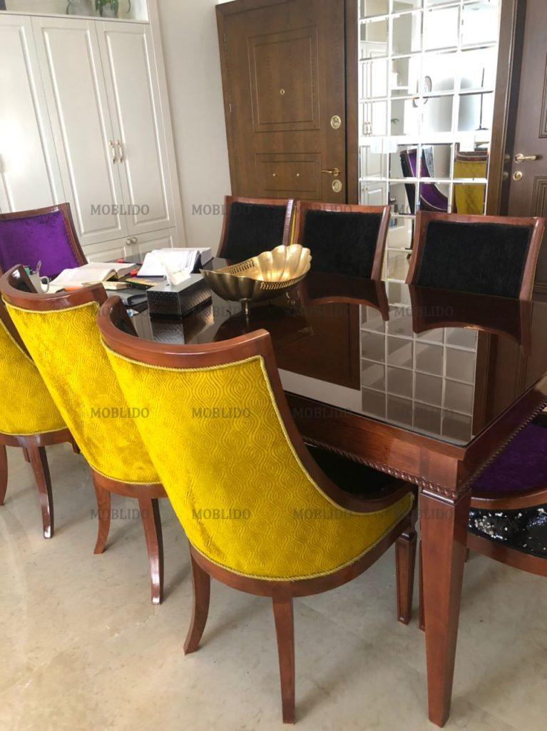 مبل ٨ نفره و میز غذاخورى ٨ نفره