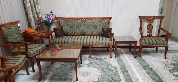مبل استیل ۷ نفره ، نهارخوری ۶ نفره، معرقکاری