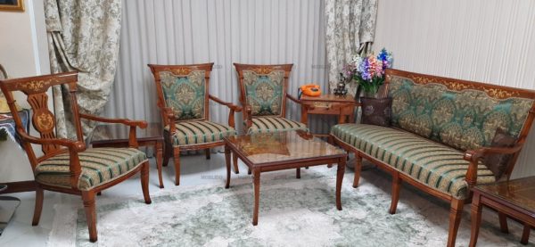 مبل استیل ۷ نفره ، نهارخوری ۶ نفره، معرقکاری