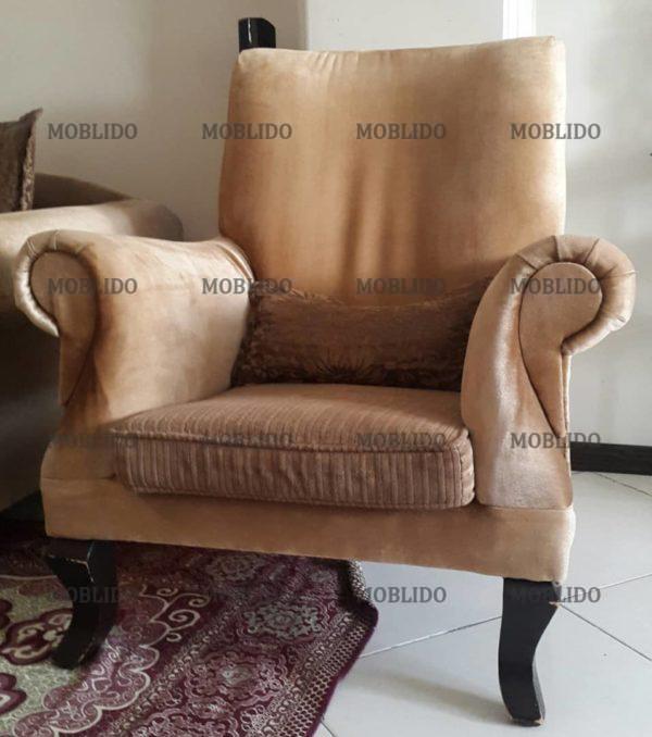 مبل راحتی ۷ نفره بژ رنگ با میز و ۴عسلی ونگه