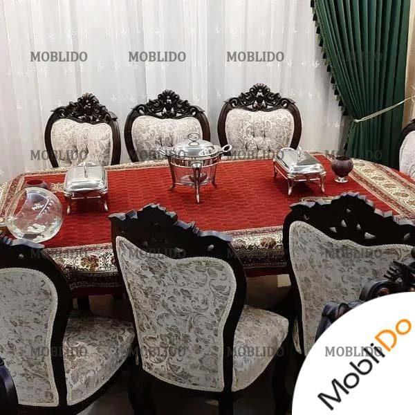 ست کامل مبلمان با چوب گردو زیبا