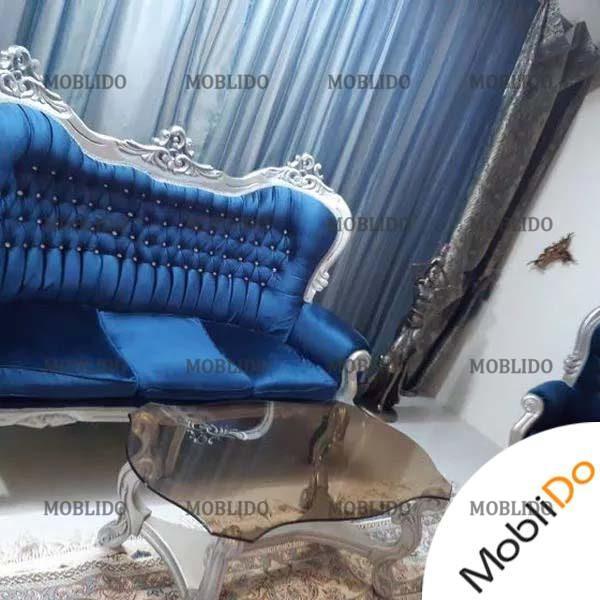 مبلمان به همراه پرده و میز ناهار خوری زیبا