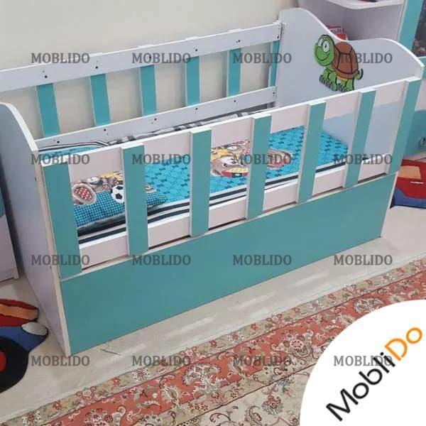 تخت و کمد لباس همراه با کشو